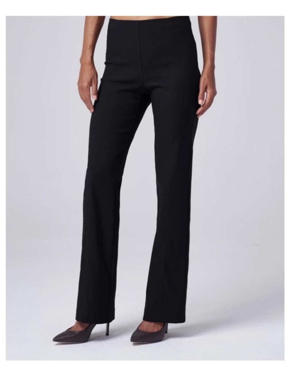 Franne Golde Black "The Perfect Ponte Bootcut" Pants Stretchy Womens 16 P4014LTE